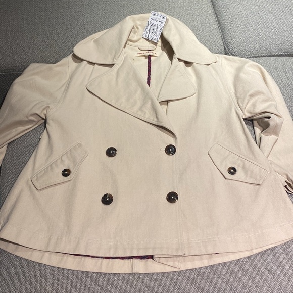 Free people highland twill trench XS over size new with tags - Picture 6 of 6